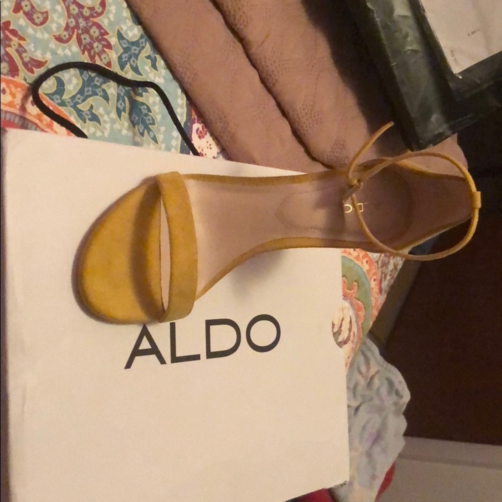 Also Suede Block Heel Sandal